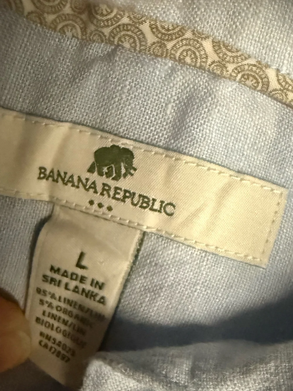 Banana republic Light Blue Men's Linen Button-Down Shirt